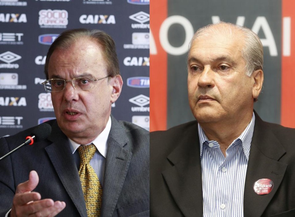 Luiz Sallim Emed, da chapa APGigante, e João Alfredo Costa Filho, da Atlético de Novo: disputa quente. | Daniel Castellano/Gazeta do Povo