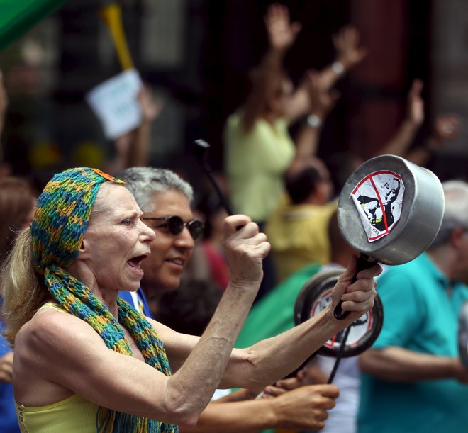 Manifestantes em São Paulo. | Paulo Whitaker/Reuters