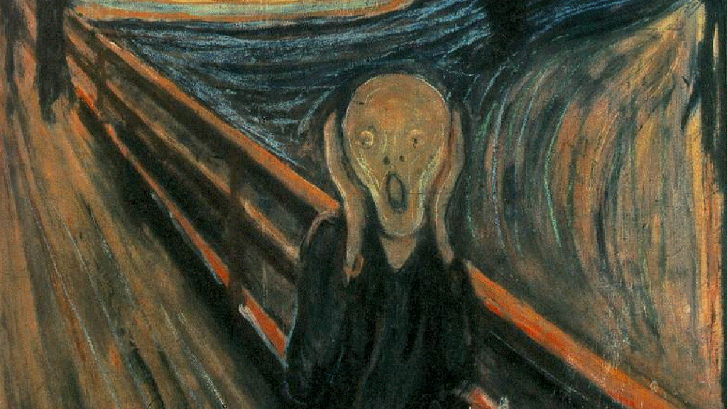 “O Grito” de Edvard Much traduz muito do mal-estar contemporâneo. | Reprodução