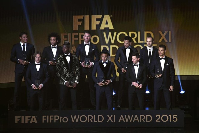 Seleção da Fifa de 2015. | Olivier Morin/AFP