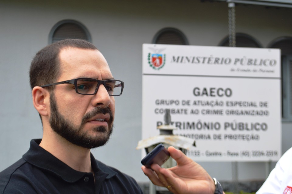 Thiago Nóbrega, delegado do Gaeco: máfia contra a saúde na Região Oeste do Paraná. | Luiz Carlos da Cruz/Gazeta do Povo