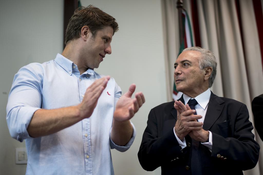 Requião Filho e vice-presidente Michel Temer. | Henry Milleo/Gazeta do Povo