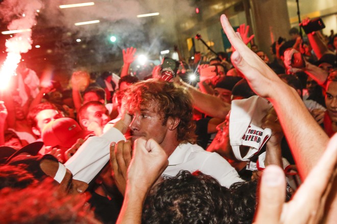 Lugano foi recebido com festa em São Paulo | Folhapress/