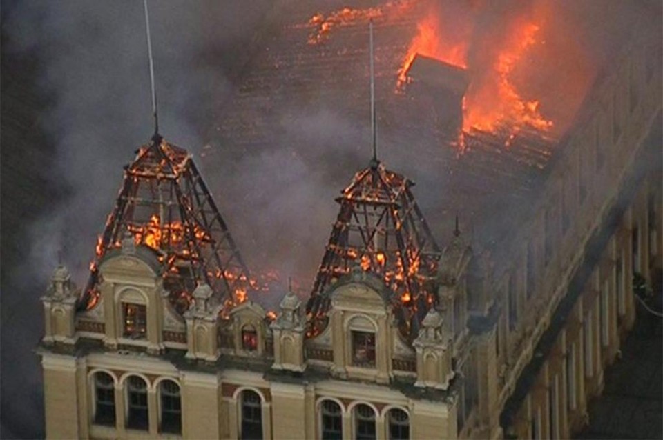 Incêndio atingiu o museu em dezembro | Bombeiros do Estado de São Paulo/Fotos Públicas