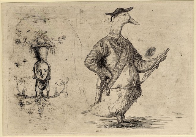 Trabalho de Pierre Lapalu sobre obra de Claude Gellée. |