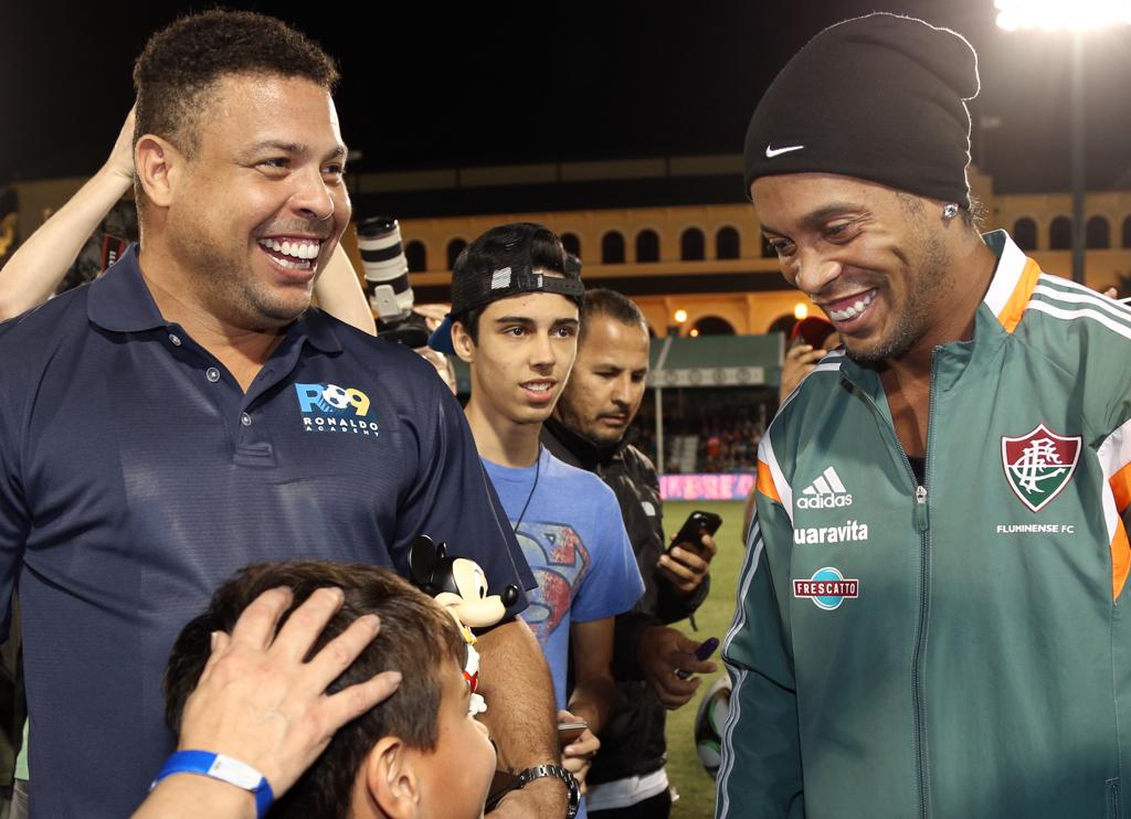 Ronaldinho defendeu o Fluminense na Florida Cup. | GREGG NEWTON/AFP
