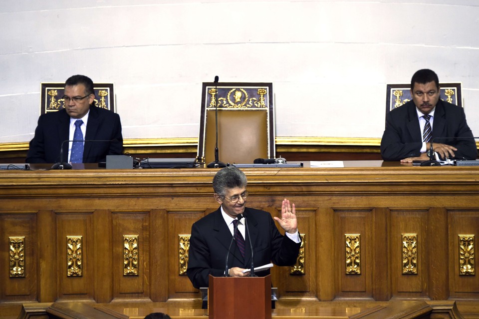 Henry Ramos Allup, o novo presidente da Assembleia Nacional. | Juan Barreto/AFP
