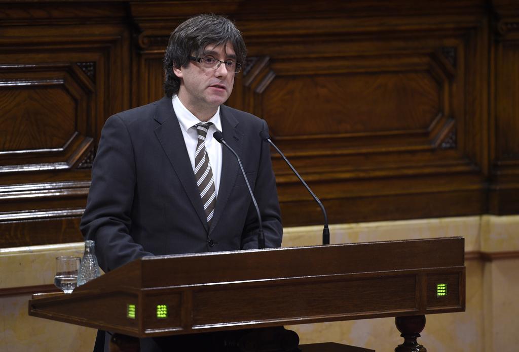 O candidato à presidência da Catalunha, Carles Puigdemont | LLUIS GENE/AFP