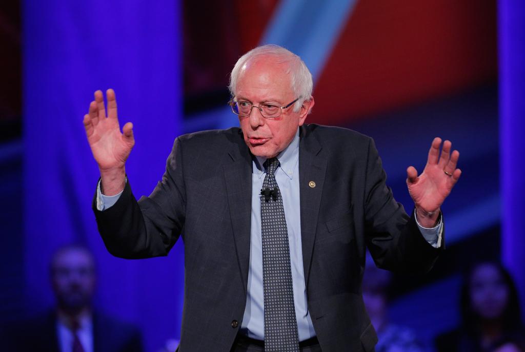 Bernie Sanders é o principal concorrente de Hillary Clinton pelo partido democrata | JUSTIN SULLIVAN/AFP