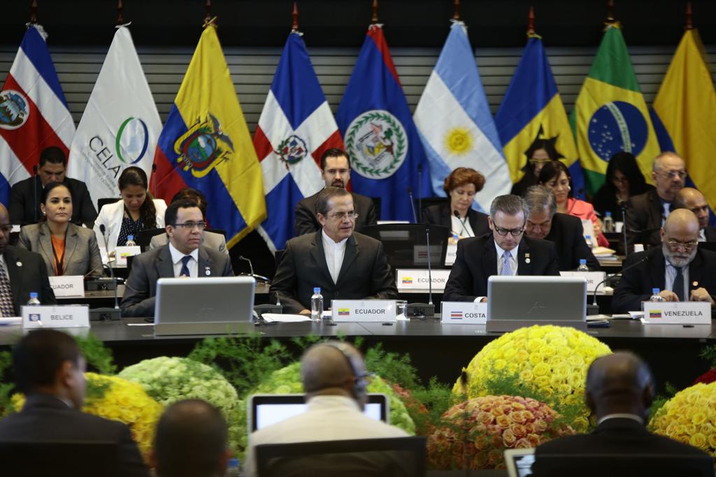 Abertura da 4ª Cúpula da Celac (Comunidade de Estados Latino-Americanos e Caribenhos), evento realizado no Equador | JUAN CEVALLOS/AFP