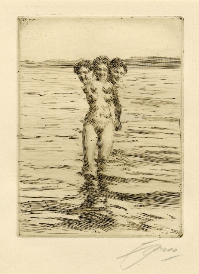 Trabalho de Pierre Lapalu sobre obra de Anders Zorn. |