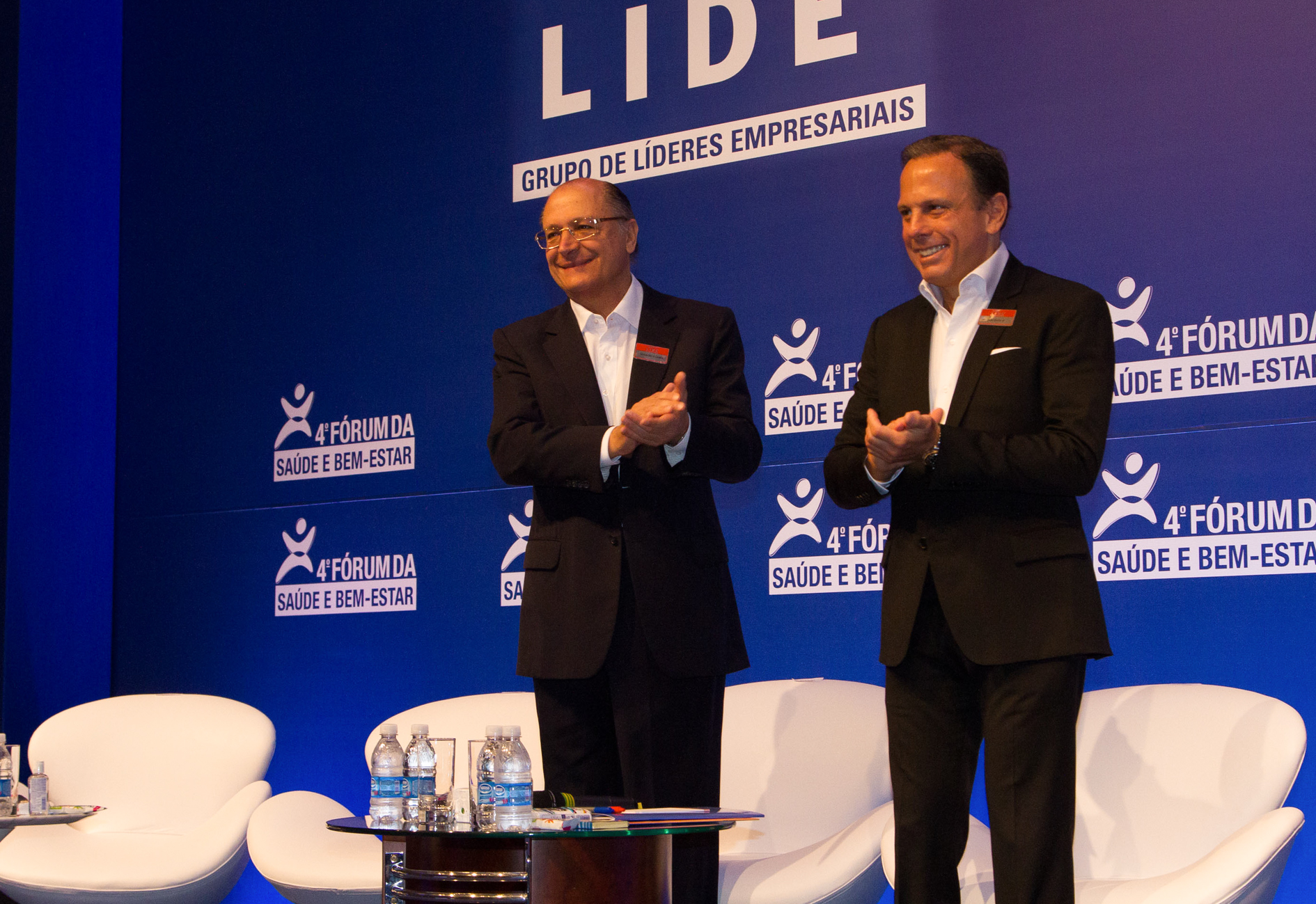 João Doria Jr. (à dir.) com o governador de SP Geraldo Alckmin: críticas ao ex-presidente Lula. | Ciete Silverio/A2D