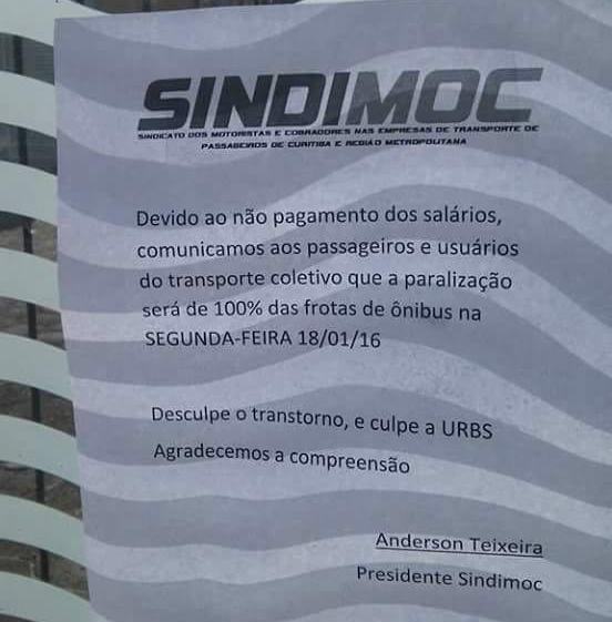 Cartaz falso anuncia greve do transporte coletivo; Sindimoc nega nova paralisação. | Reprodução