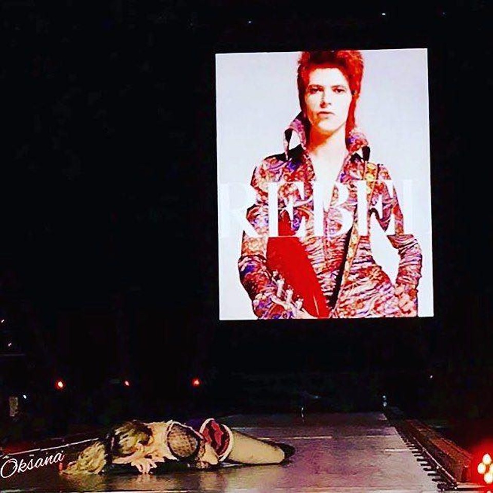 Foto da performance divulgada nas redes sociais de Madonna. | /Divulgação