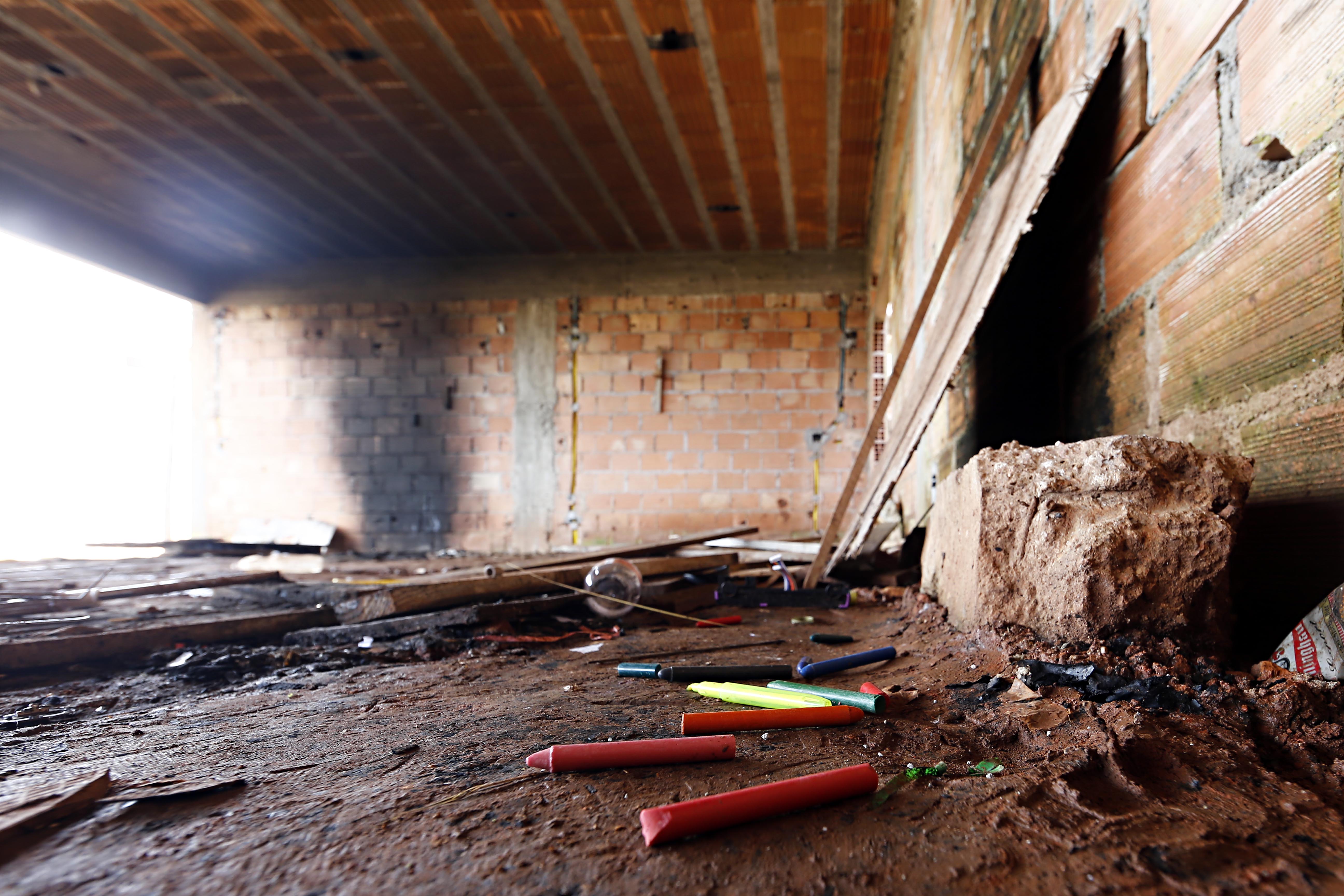 Obra do Colégio Estadual Nova Ribeirão Grande, em Campina Grande do Sul, foi abandonada pela Valor. | Albari Rosa/Gazeta do Povo
