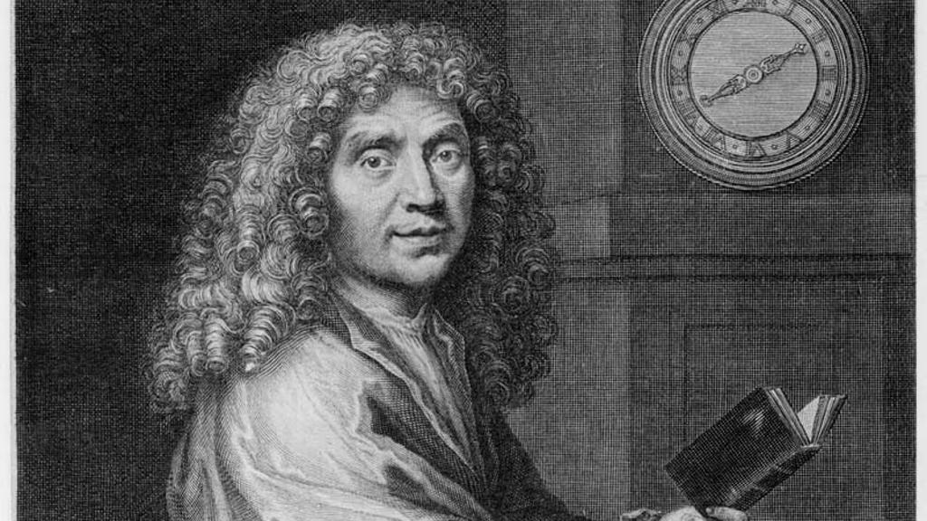 O dramaturgo retratado com sua peruca da época. | Reprodução