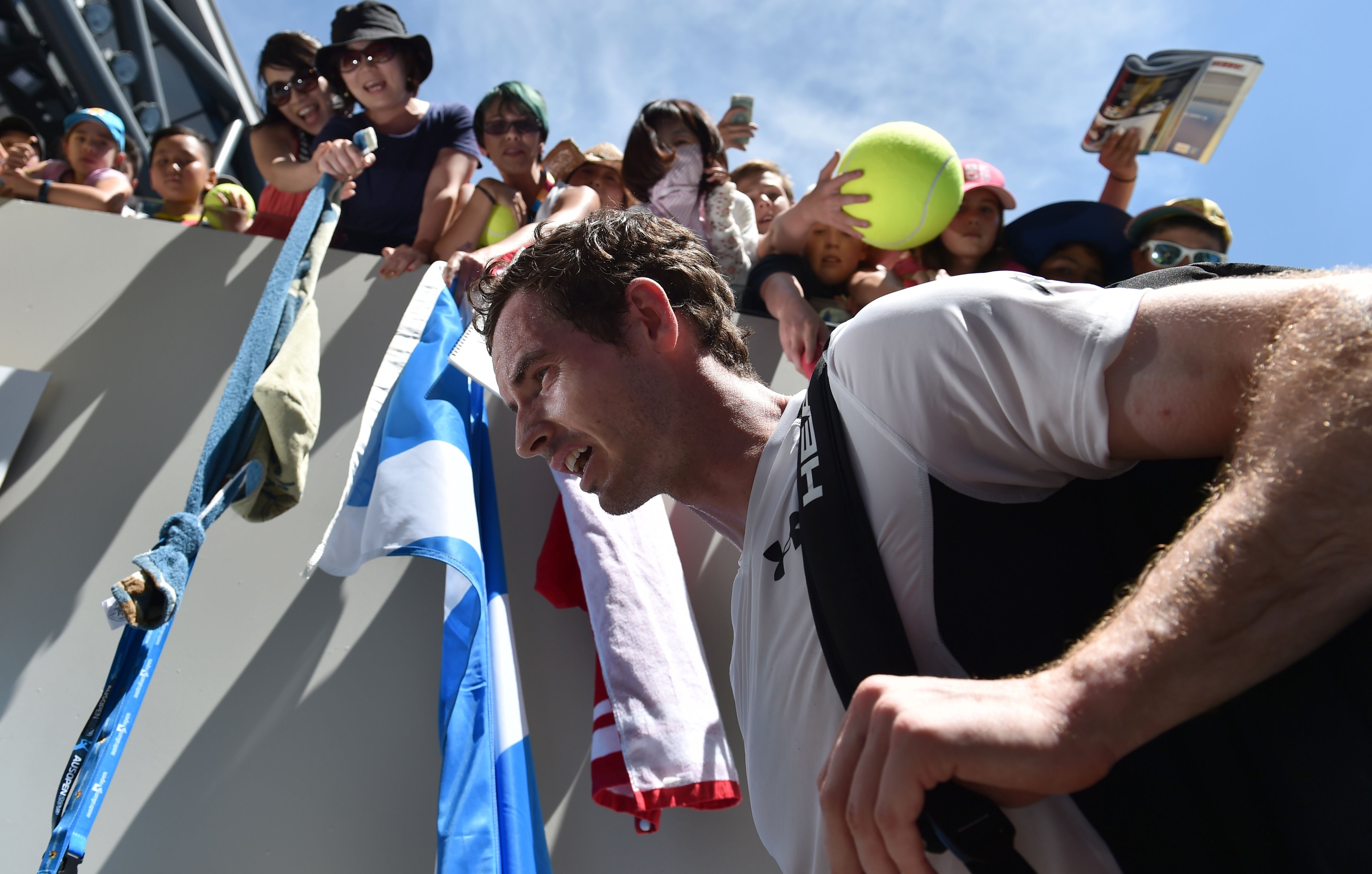Para Andy Murray, casa de apostas não deveria ser o patrocinador do Aberto da Austrália. | SAEED KHAN/AFP