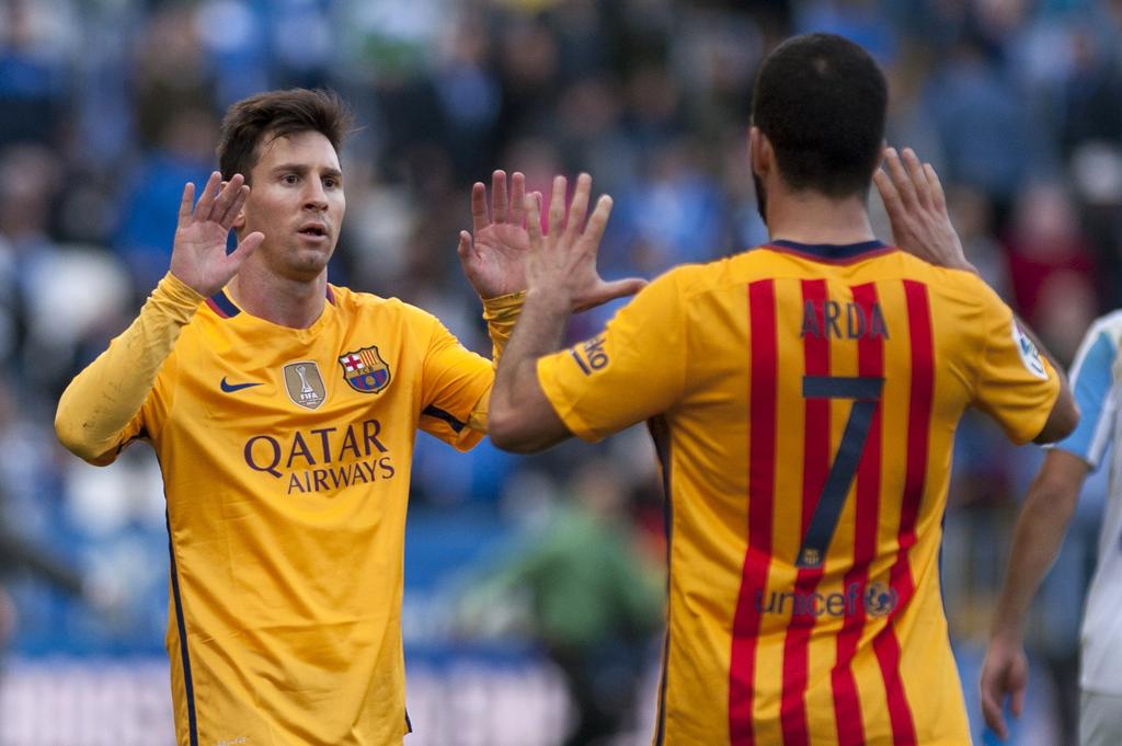 Messi fez o gol da vitória na difícil partida do Barcelona contra o Málaga. | Jorge Guerrero/AFP