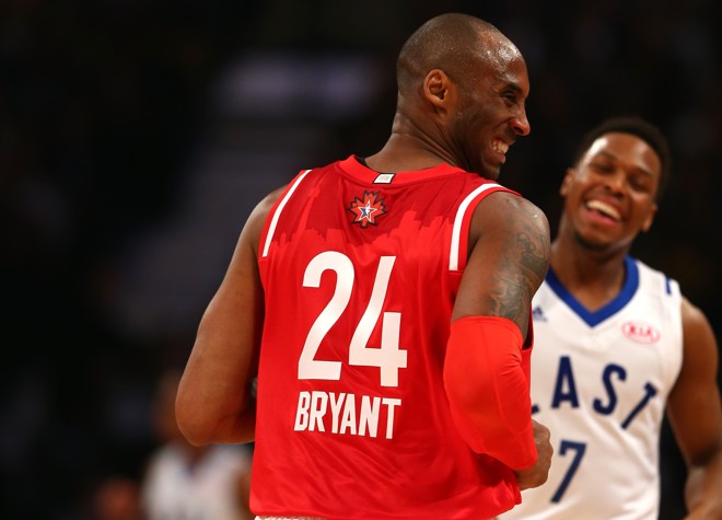 Kobe Bryant, a estrela da noite no All-Star Game 2016. | ELSA/AFP