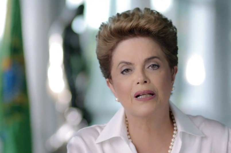 Presidente Dilma Rousseff falou em cadeia nacional na noite desta quarta-feira (3). | Reprodução/Youtube