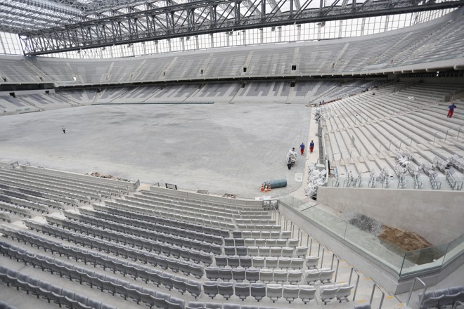 Estádio atleticano restando 11 dias para o fim do prazo da colocação do gramado sintético. | Henry Milleo/Gazeta
