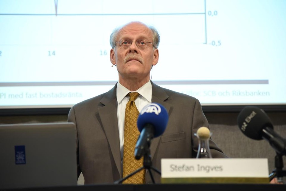 Stefan Ingves, presidente do Banco Central da Suécia: medidas agressivas para evitar a deflação no país | THOMMY TENGBORG/AFP