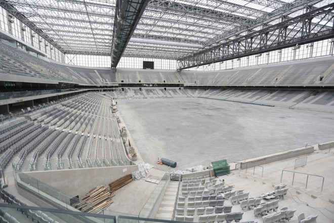 Estádio atleticano restando 11 dias para o fim do prazo da colocação do gramado sintético. | Henry Milleo/Gazeta