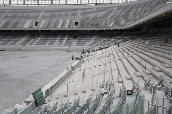 Estádio atleticano restando 11 dias para o fim do prazo da colocação do gramado sintético. | Henry Milleo/Gazeta