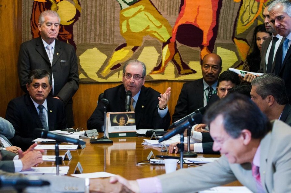 Presidente da Câmara, Eduardo Cunha, em reunião de líderes da Casa. | Marcelo Camargo/Agência Brasil