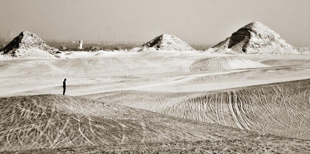 Pirâmides de Abusir, perto do Cairo, no Egito.