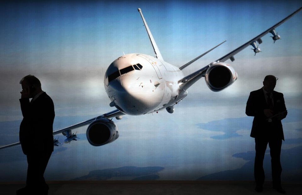 Estante da Boeing no Salão da Aeronáutica de Cingapura | MOHD FYROL/AFP