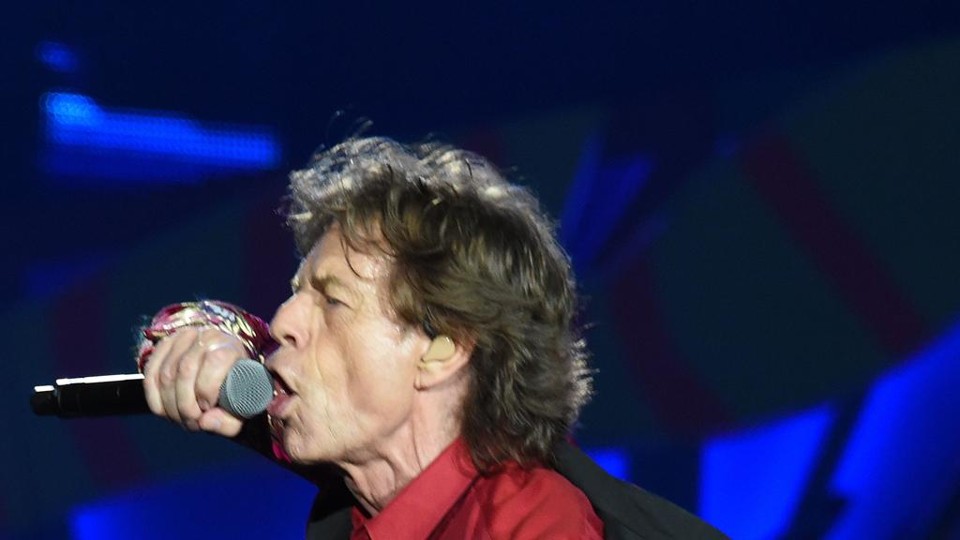 Mick Jagger fez uma visita à escola de Lucas, o filho dele com a apresentadora de TV Luciana Gimenez. | VANDERLEI ALMEIDA/AFP