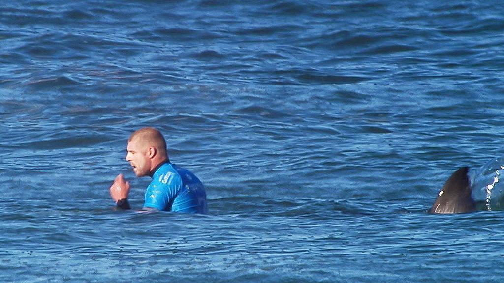 Mick Fanning foi atacado por tubarão no Mundial de surfe de 2015. | WORLD SURF LEAGUE/