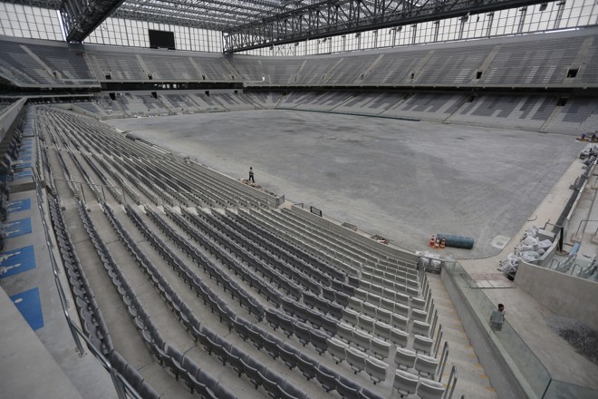 Estádio atleticano restando 11 dias para o fim do prazo da colocação do gramado sintético. | Henry Milleo/Gazeta