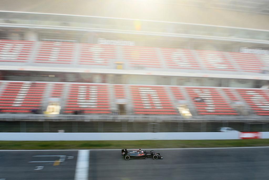 McLaren de Jenson Button durante teste na Espanha. | JOSEP LAGO/AFP
