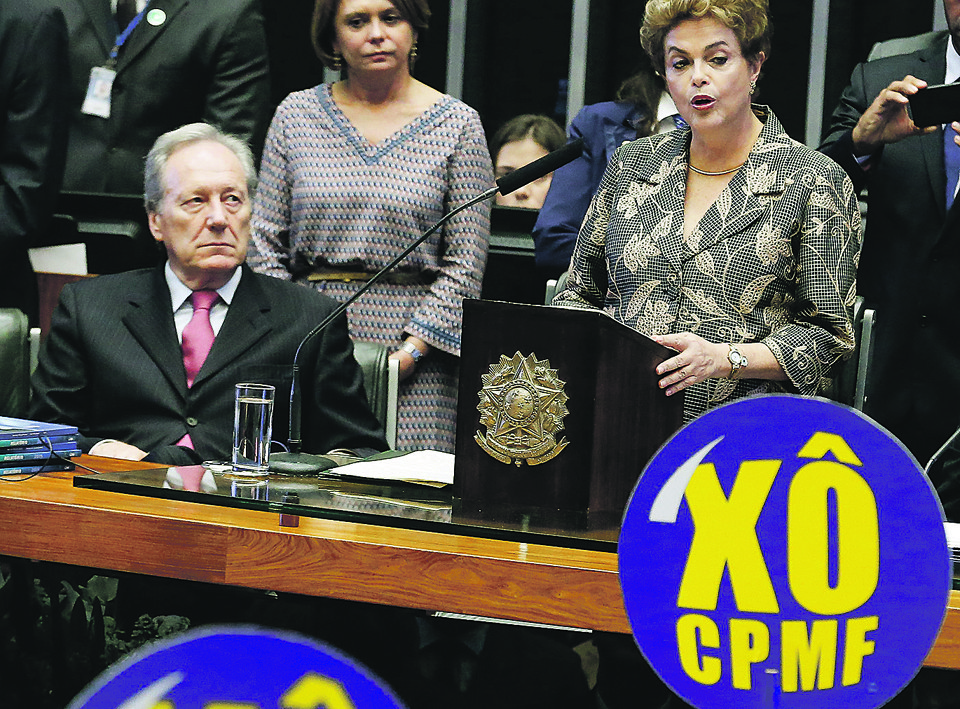 A presidente Dilma Rousseff na sessão de abertura do ano do Congresso no dia 2 de fevereiro: defesa da volta da CPMF e necessidade de mudanças na previdência. | Pedro Ladeira/Folhapress