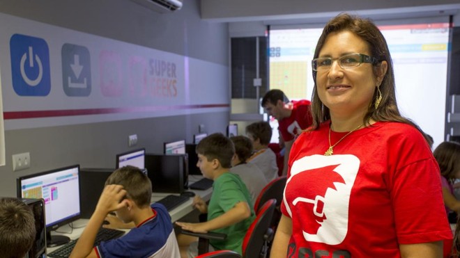Patrícia Wassmer, sócia da SuperGeeks Curitiba: meta é matricular 70 alunos no primeiro semestre deste ano. | Hugo Harada/Gazeta do Povo