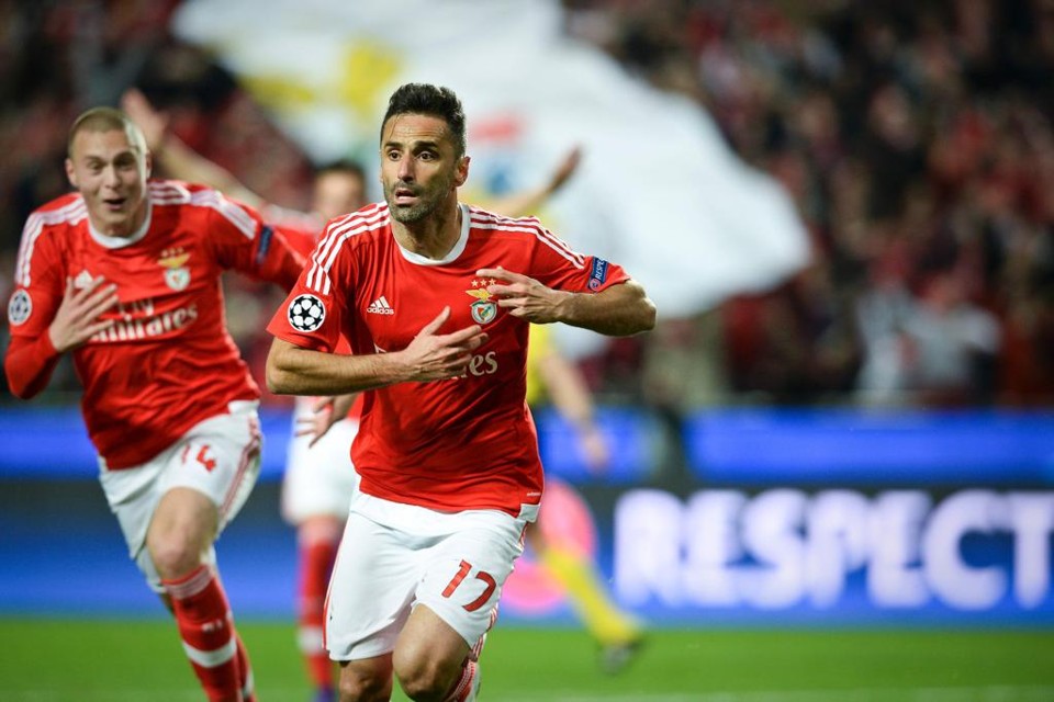 Com gol de Jonas no fim, Benfica bate Zenit e joga por empate na volta Jonas marcou aos 45 minutos do segundo tempo. | PATRICIA DE MELO MOREIRA/AFP