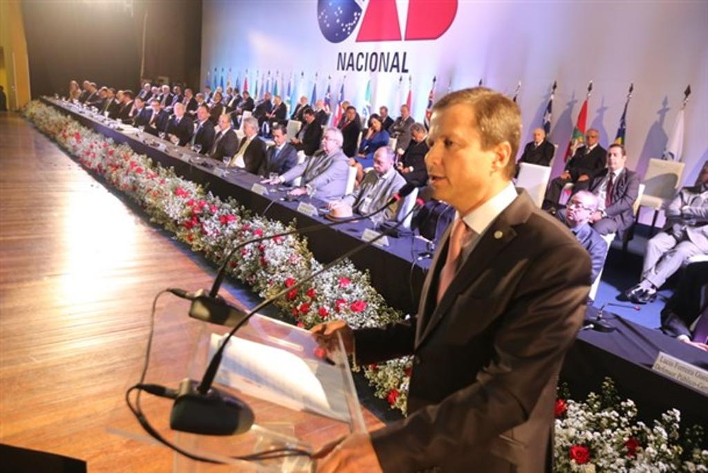 Claudio Lamachia foi empossado oficialmente na noite de terça-feira (23). | Eugênio Novaes/CFOAB