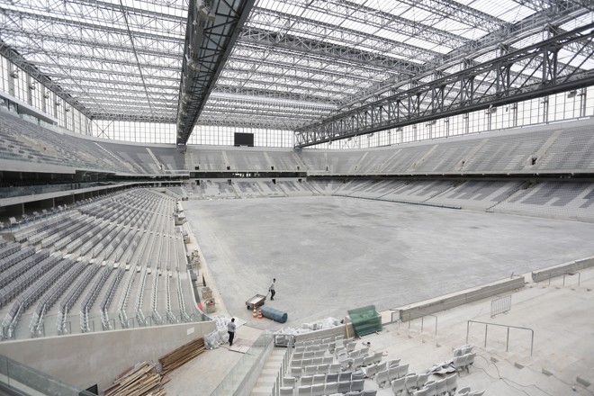 Estádio atleticano restando 11 dias para o fim do prazo da colocação do gramado sintético. | Henry Milleo/Gazeta