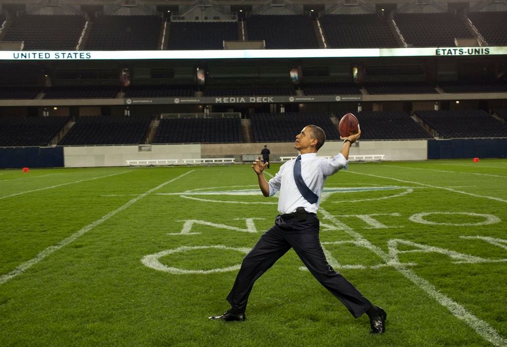 Presidente Barack Obama vai assistir ao Super Bowl 50 neste domingo. | Twitter Casa Branca/