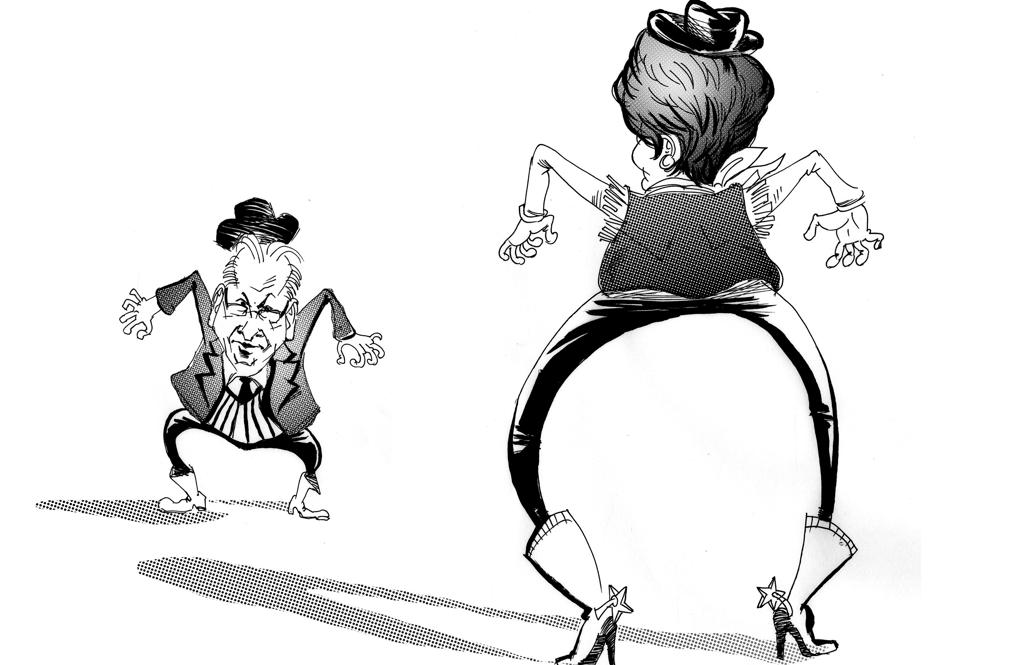 Embate entre Eduardo Cunha e Dilma Rousseff deve ser constante em 2016. | Ilustração/Robson Vilalba