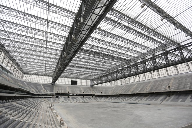 Estádio atleticano restando 11 dias para o fim do prazo da colocação do gramado sintético. | Henry Milleo/Gazeta
