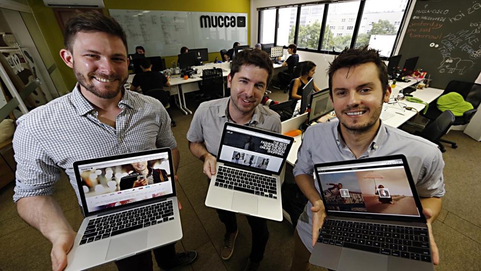 Sandro, Luis e Carlos, sócios fundadores do Mucca: apetite por sites estrangeiros. | Albari Rosa/gazeta do povo