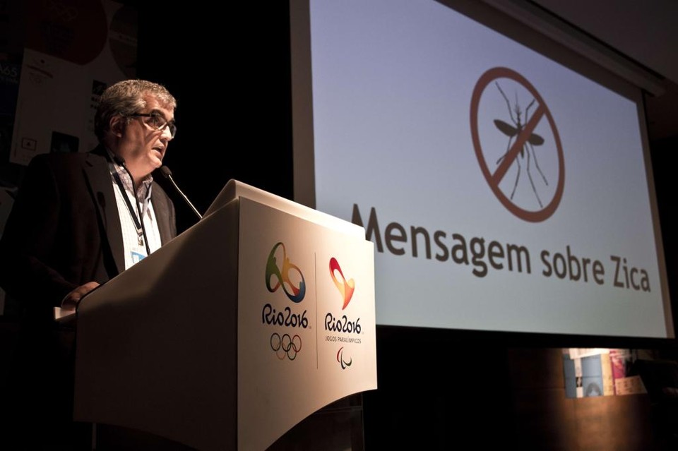 Mário Andrada, diretor de comunicação dos Jogos do Rio-2016, minimiza os problemas do zika vírus durante a Olimpíada. | Vanderlei Almeida/AFP