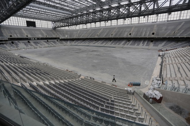 Estádio atleticano restando 11 dias para o fim do prazo da colocação do gramado sintético. | Henry Milleo/Gazeta