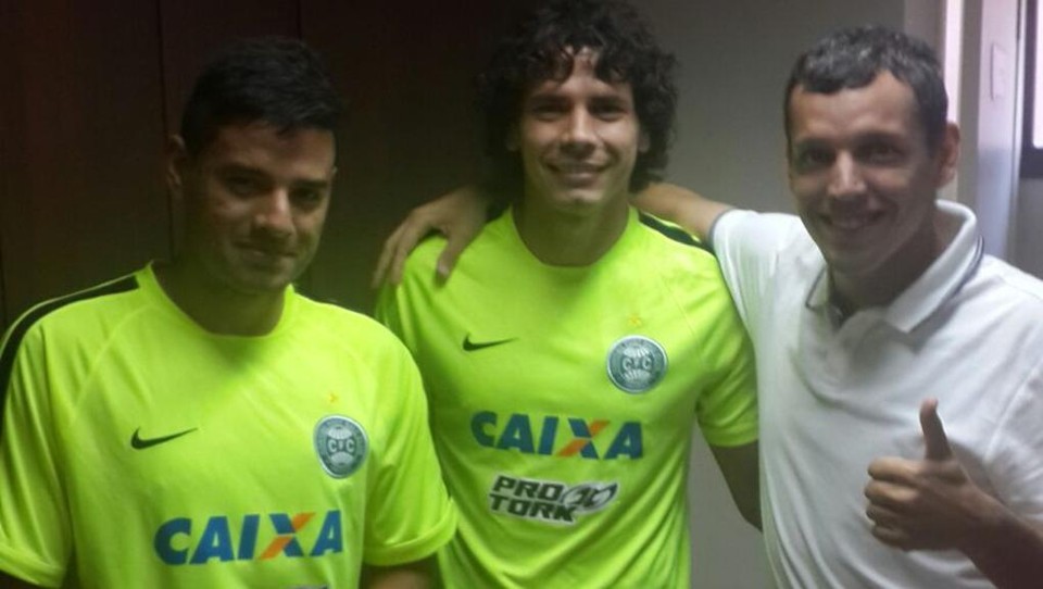 Jogadores paraguaios chegam e já realizam testes no Coritiba Cesar Benítez e Nery Bareiro: dupla de paraguaios já está no CT do Coritiba. | Reprodução