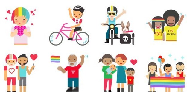 Emoticons com motivos LGBT do Facebook. Empresa foi contatada por governo indonésio | /Reprodução