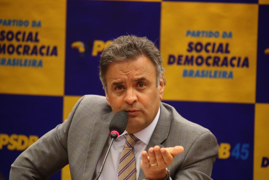 Senador Aécio Neves se reuniu com deputados federais do PSDB nesta quarta-feira (23) | George Gianni/PSDB