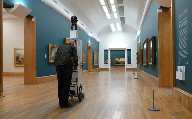 Câmera do Google Street View dentro do museu Tate Modern, em Londres, parte do “Art Project”. | Reprodução